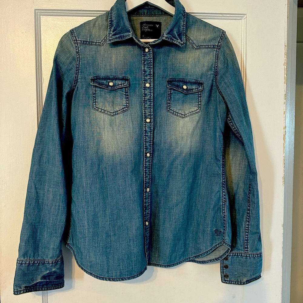 Denim button up shirt, American Eagle Outfitters